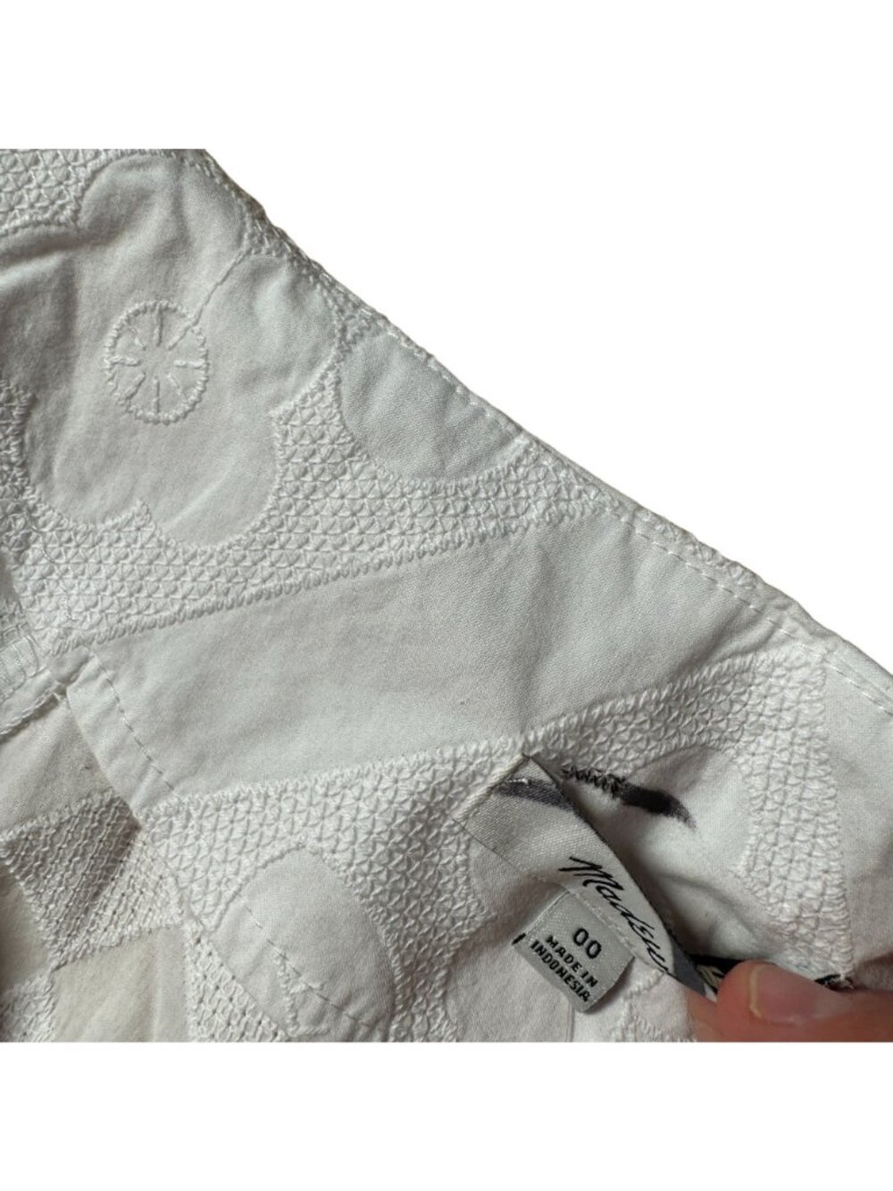 Madewell Darted V-Neck Top Women's Size 00 in Floral Eyelet White New W/ Tags! - Picture 4 of 6